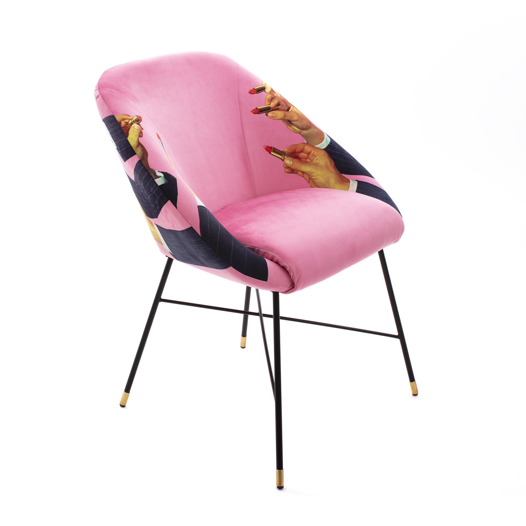 Seletti Toiletpaper Padded Chair Lipsticks Pink